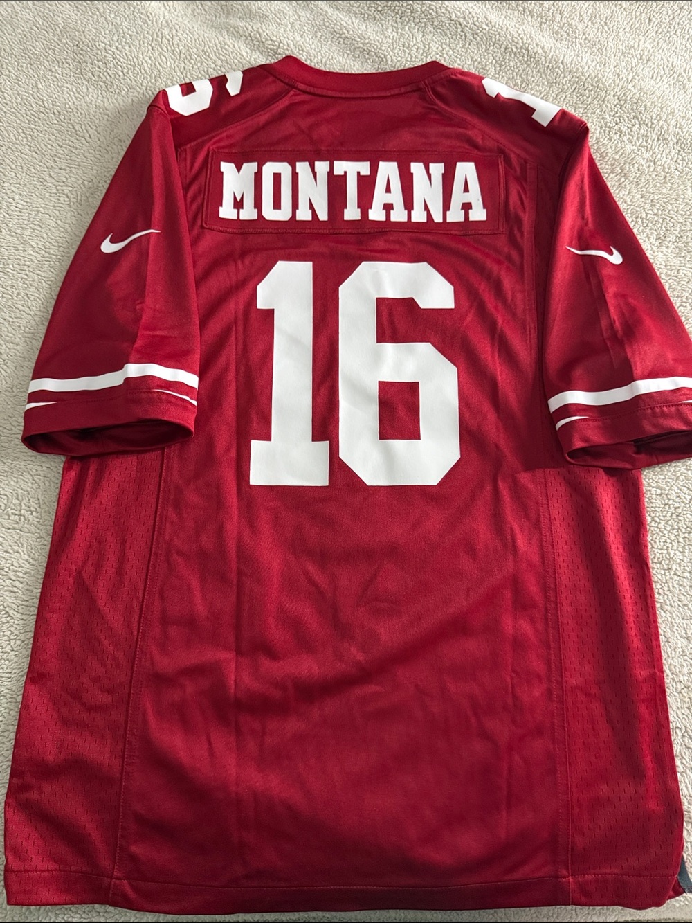 San Francisco 49ers #16 Joe Montana NFL On Field Home Nike Jersey